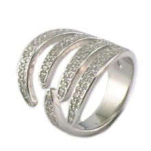 925 anillos de plata esterlina para las mujeres, alto pulido anillo R10556